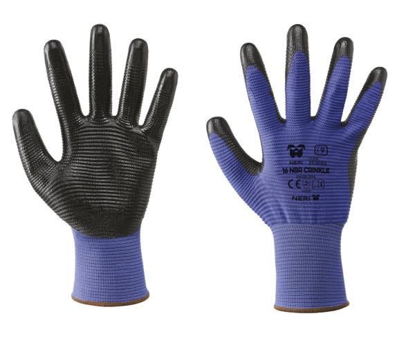Guanto a filo continuo calibro 13 in poliestere nitrile 16 NBR CRINKLE 4121X