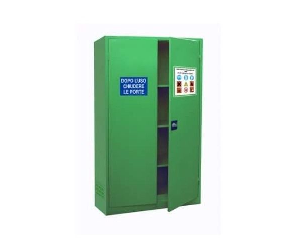 Armadio monoblocco per fitosanitari 1000 x 460 x 1800 mm e relativa cartellonistica