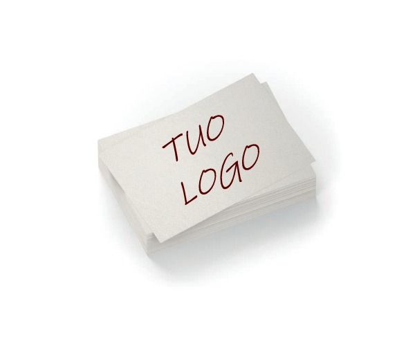 Tovaglietta rettangolare in carta PERSONALIZZATA 30 x 40 cm pacco da 2500 pezzi colore bianco