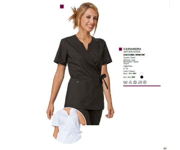 Casacca CASSANDRA DONNA 63CS1333 SIGGI 65 poliestere 35 cotone gr 130 NERO