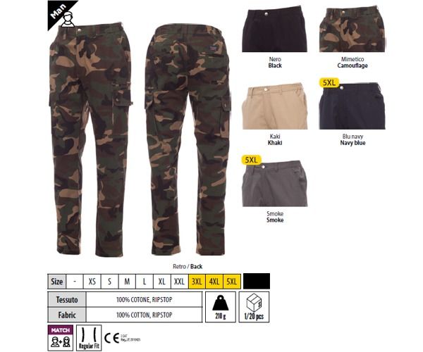 Pantaloni FOREST SUMMER uomo Payper 210 gr 100% cotone