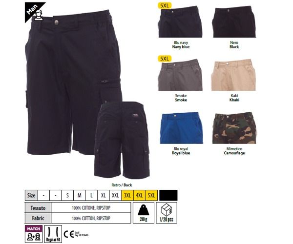 Bermuda Payper RIMINI SUMMER uomo 210 gr 100%  cotone