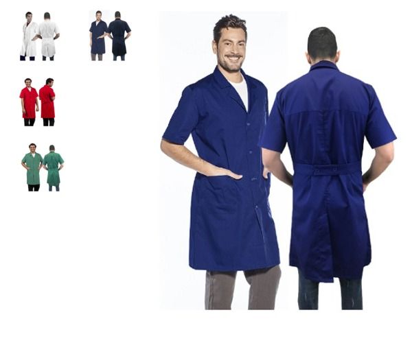 Camice lavoro unisex manica corta 65% Poliestere 35% Cotone 190 gr