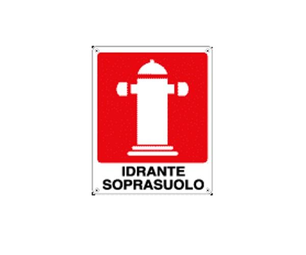 Cartello Idrante soprasuolo 20170Y Alluminio piano 7/10 400x500 mm