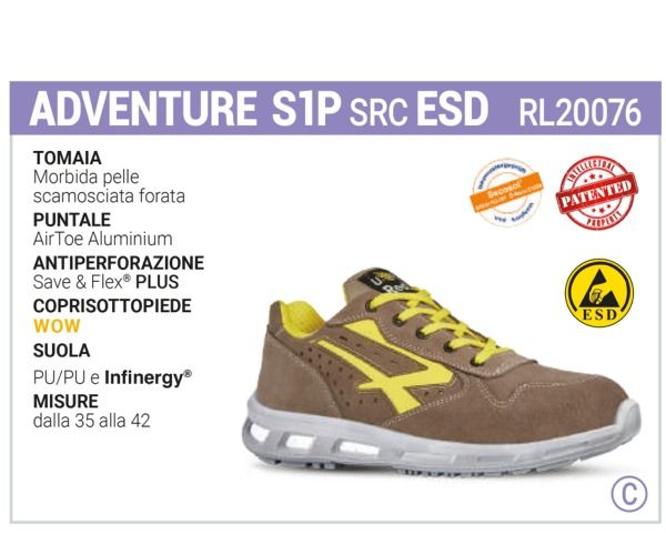 Calzature U-Power ADVENTURE ESD S1P SRC  DONNA