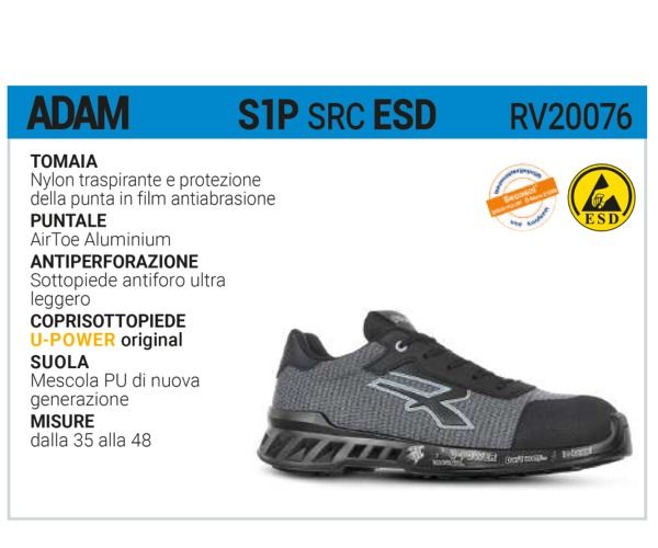 Calzature U-Power ADAM ESD S1P SRC
