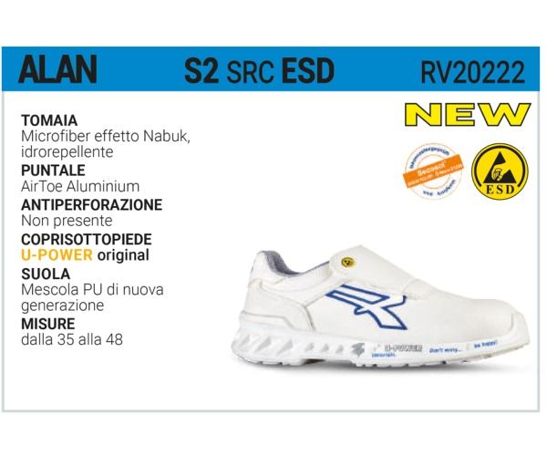 Calzature U-Power ALAN ESD S2 SRC