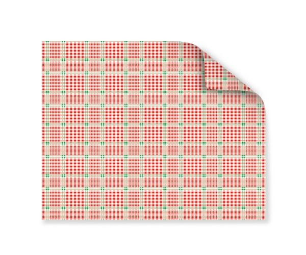Tovaglie monouso in carta idrorepellente cm 100 x 100 conf.  da 100 pezzi  SCOZZESE ROSSO