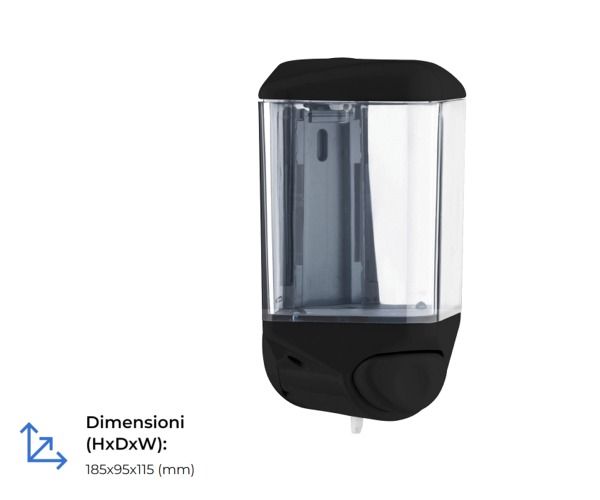 Dispenser sapone liquido – a riempimento capacità Lt.0,55 apertura e chiusura con chiave colore ...